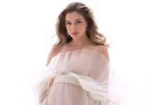 Беременная Екатерина Тишкевич показала животик в смелом платье